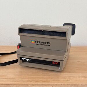 VTG Polaroid 600-series Amigo 620 Instant Photography Land Camera Built-in Flash